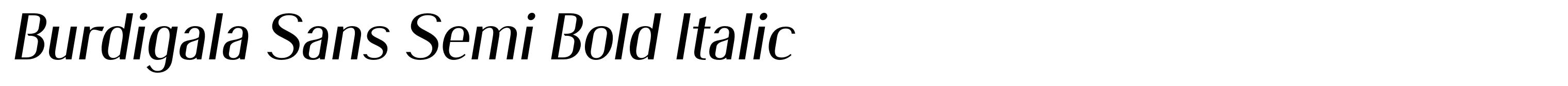Burdigala Sans Semi Bold Italic